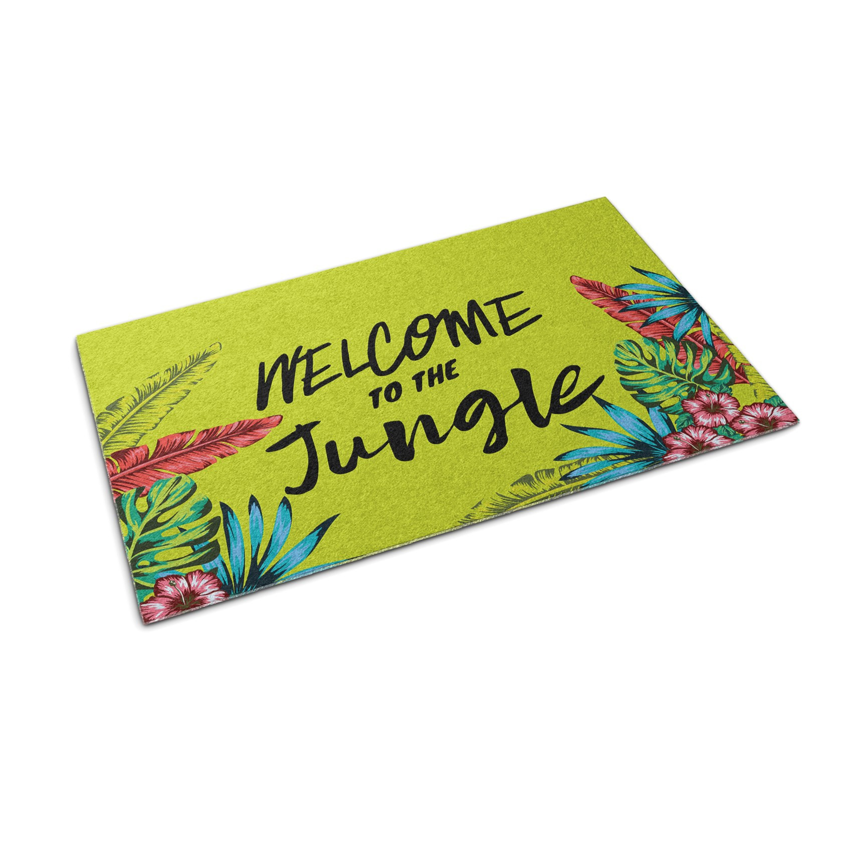 Mata do przedpokoju 60x40 Welcome to the jungle napisy Tulup