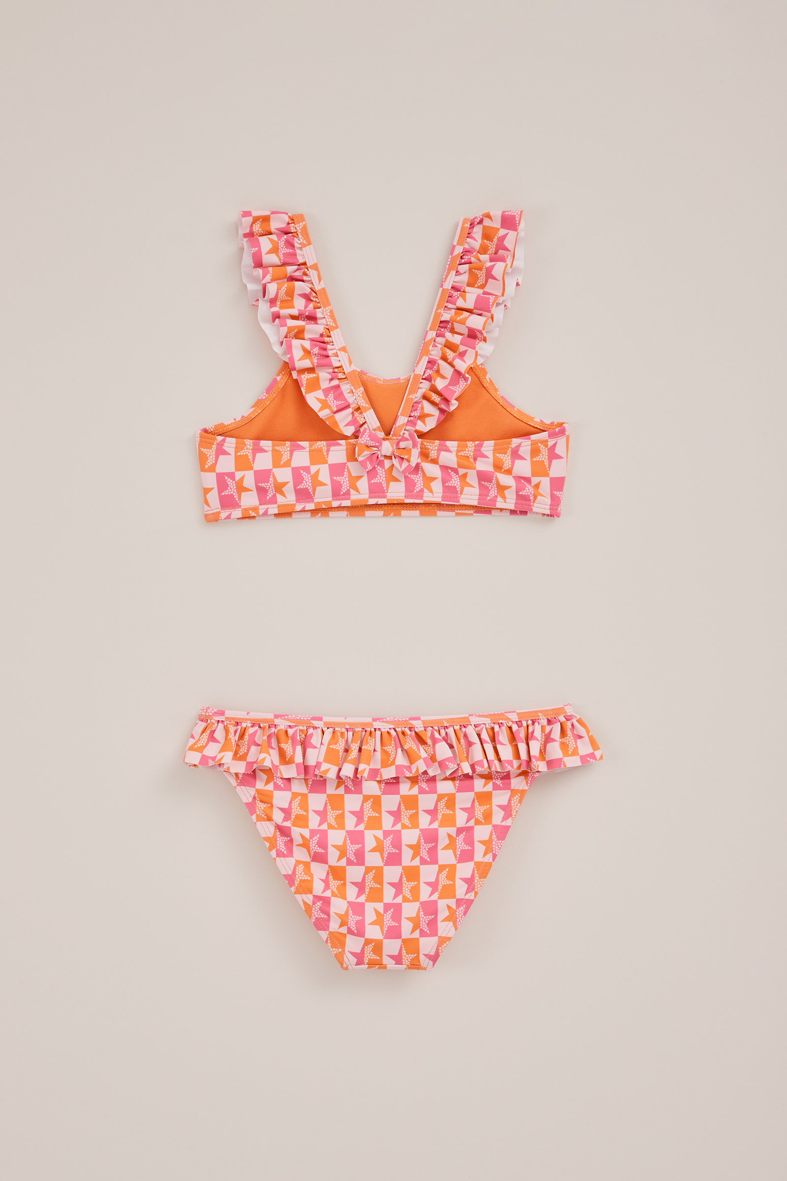 Meisjes bikini met print en ruches