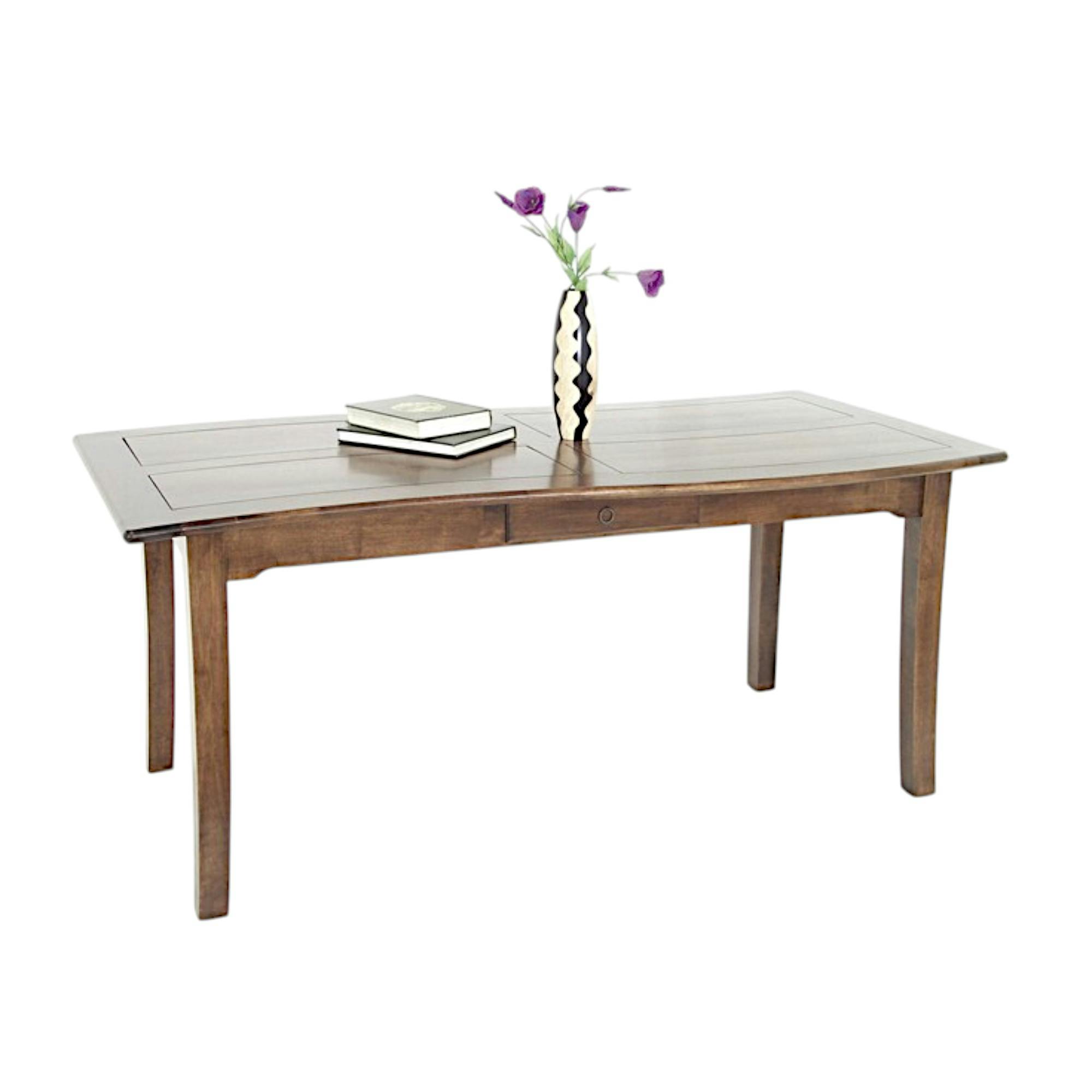 Table de repas Vague Hévéa 2 tiroirs 180x90x76cm TRADITION