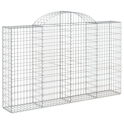 NNEVL Arched Gabion Basket 200x30x120/140 cm Galvanised Iron
