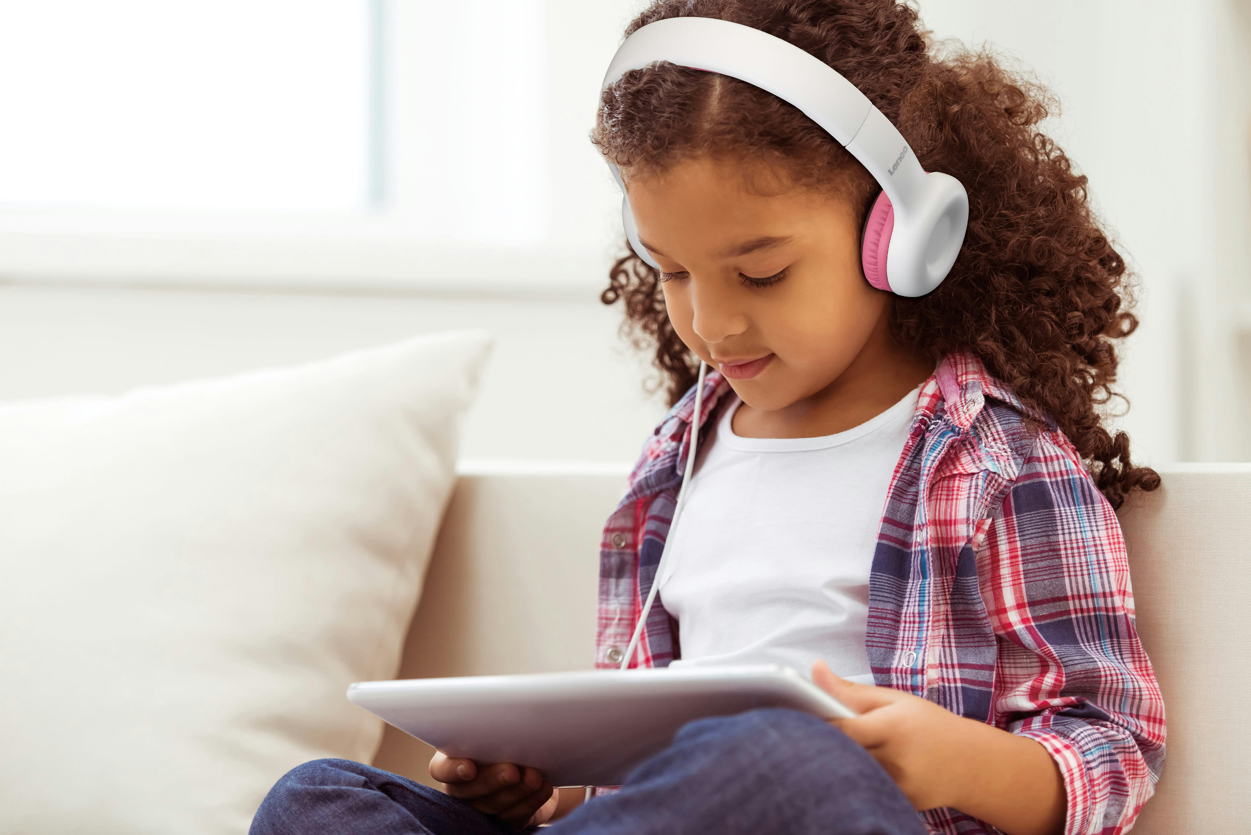 - Casque pour enfants rose