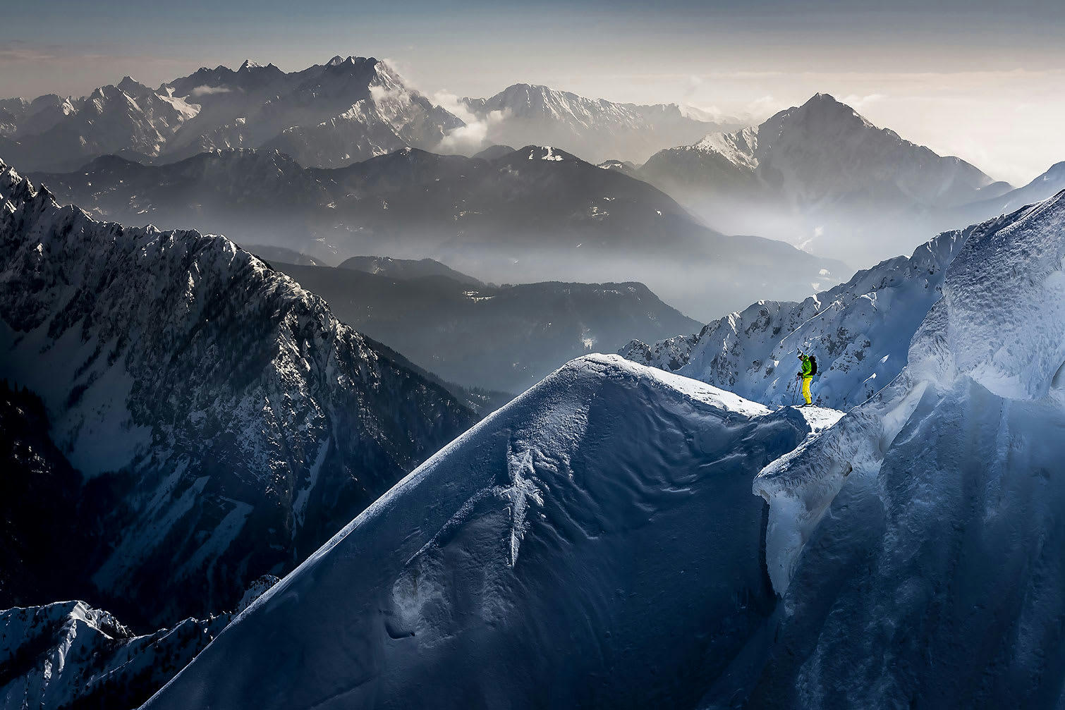 - Tableau concentration sur les cîmes imprimé sur alu 90x60cm