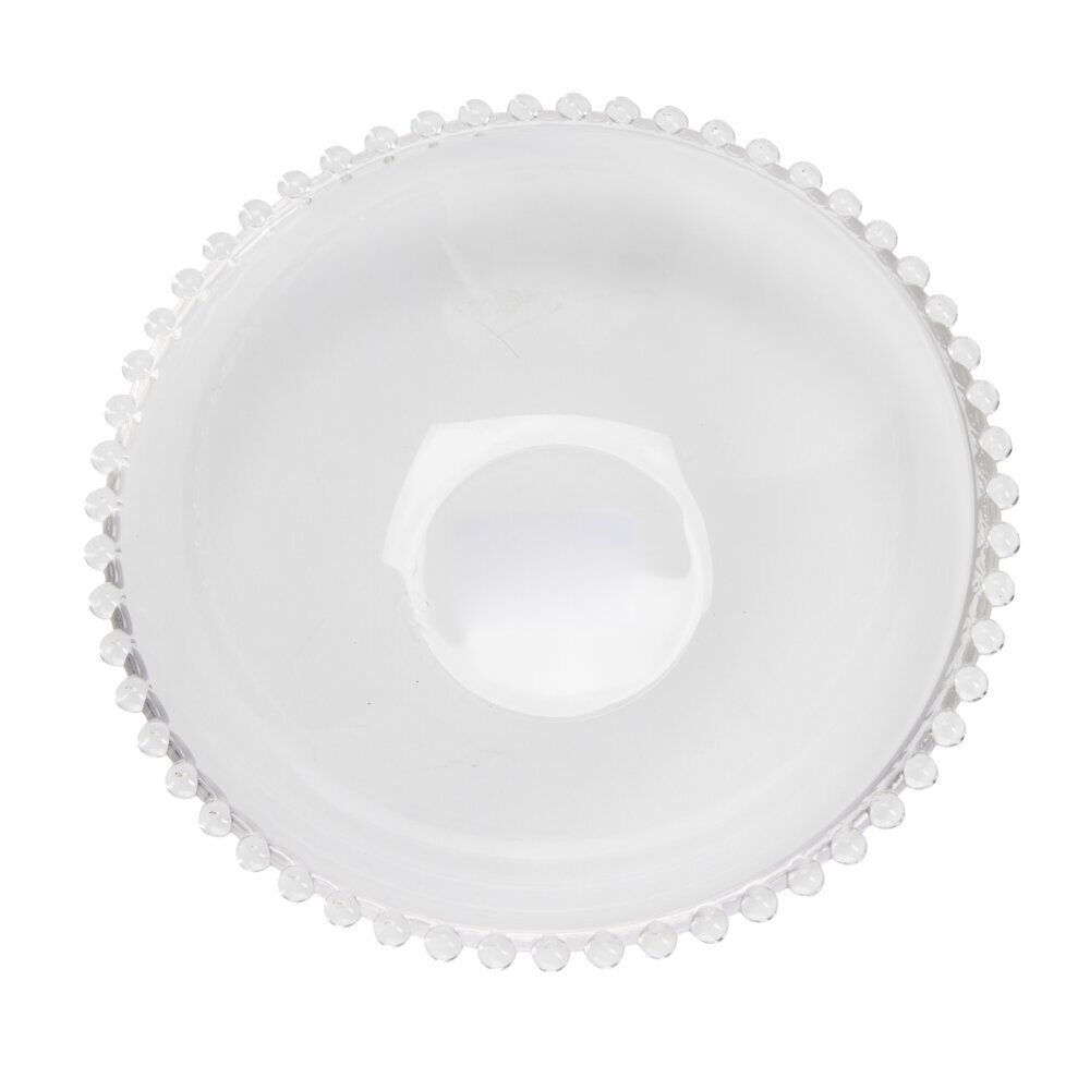 Assiette à soupe céramique transparente bord perle Ø18,5cm