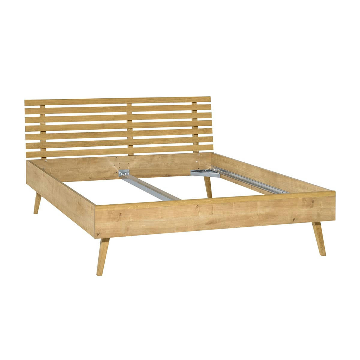 - Lit 160x200cm tête ajourée naturel