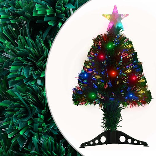 NNEVL Artificial Christmas Tree with Stand/LED 64 cm Fibre Optic