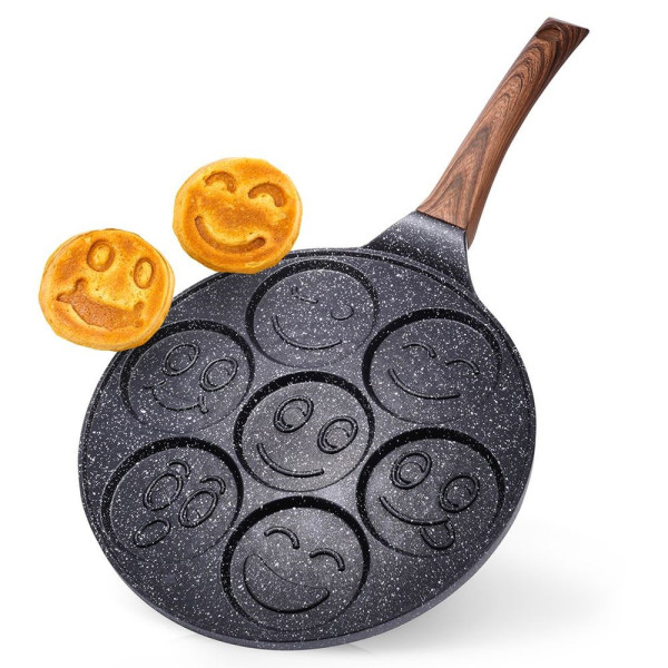 Patelnia do jajek granitowa 7 otworów BLACK&WOOD 26 cm