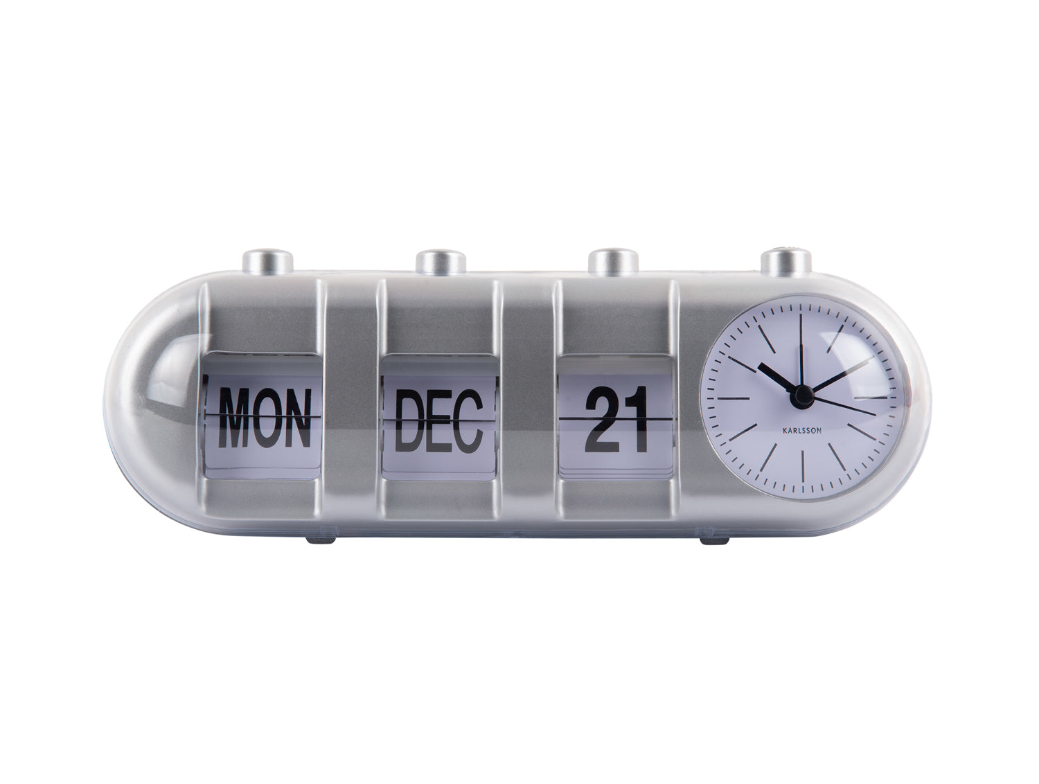 Karlsson - Alarm Clock Retro Tube Calendar Flip