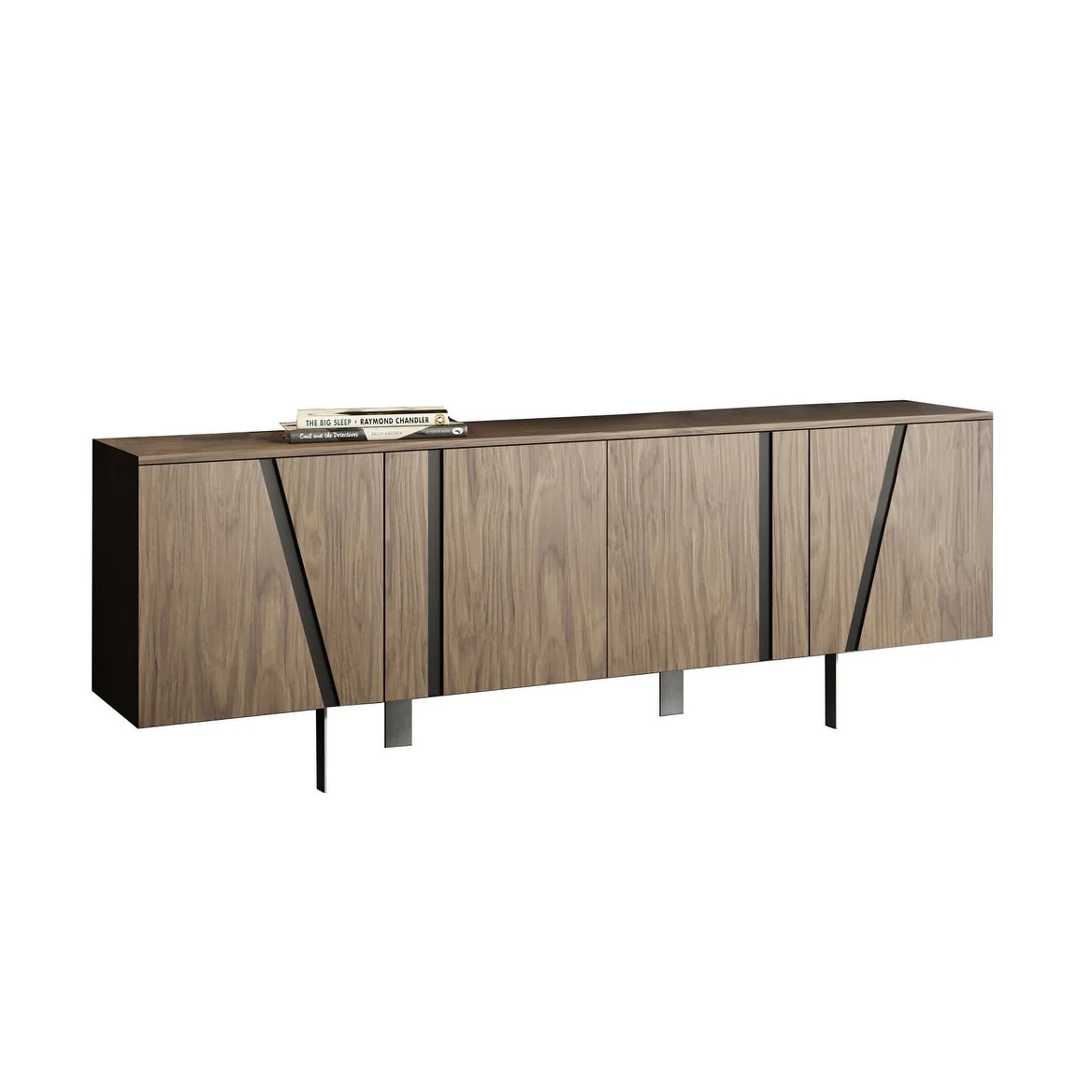 Modrest Mario Modern Walnut Veneer Buffet