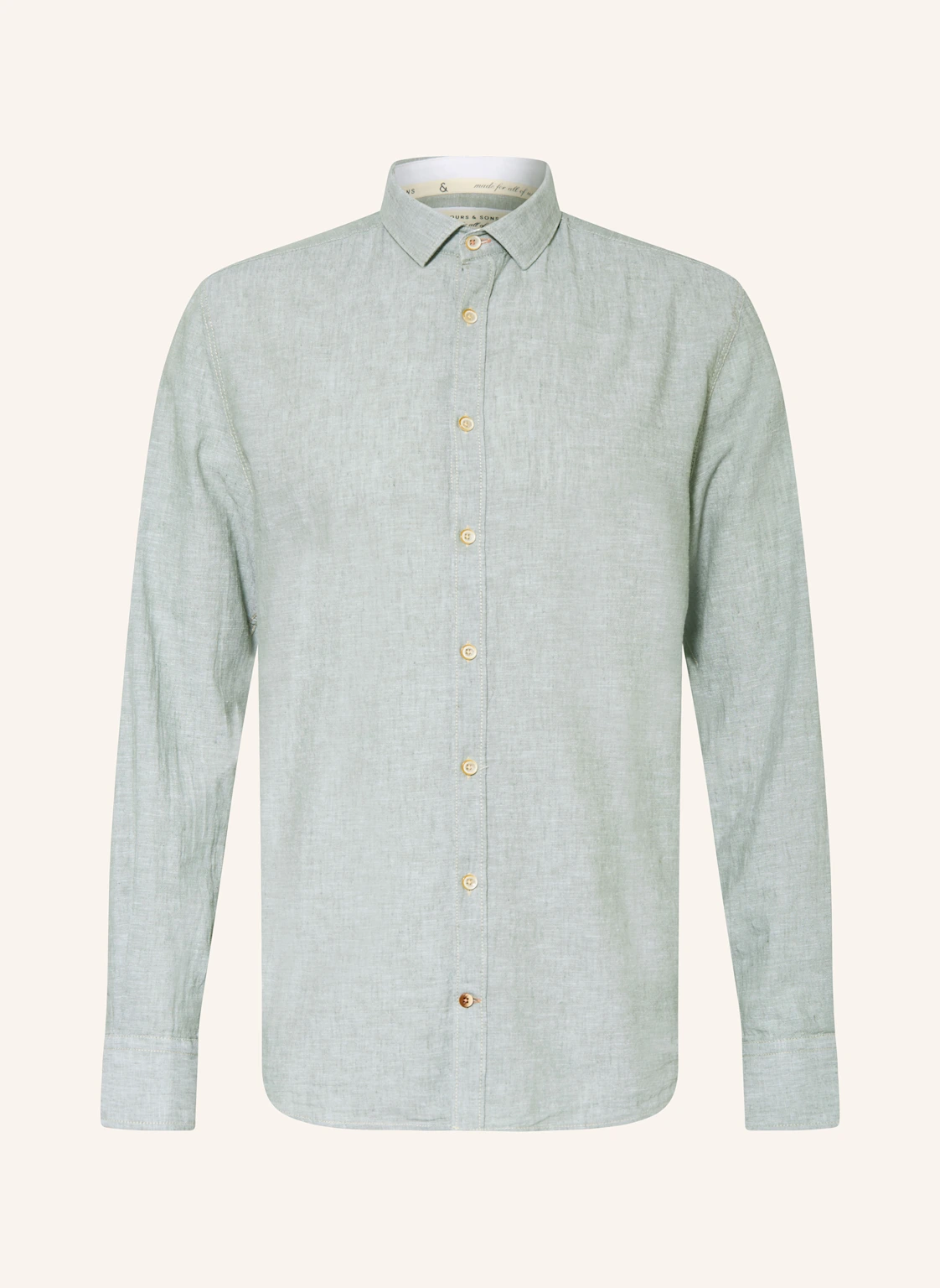 COLOURS & SONS Hemd Slim Fit mit Leinen