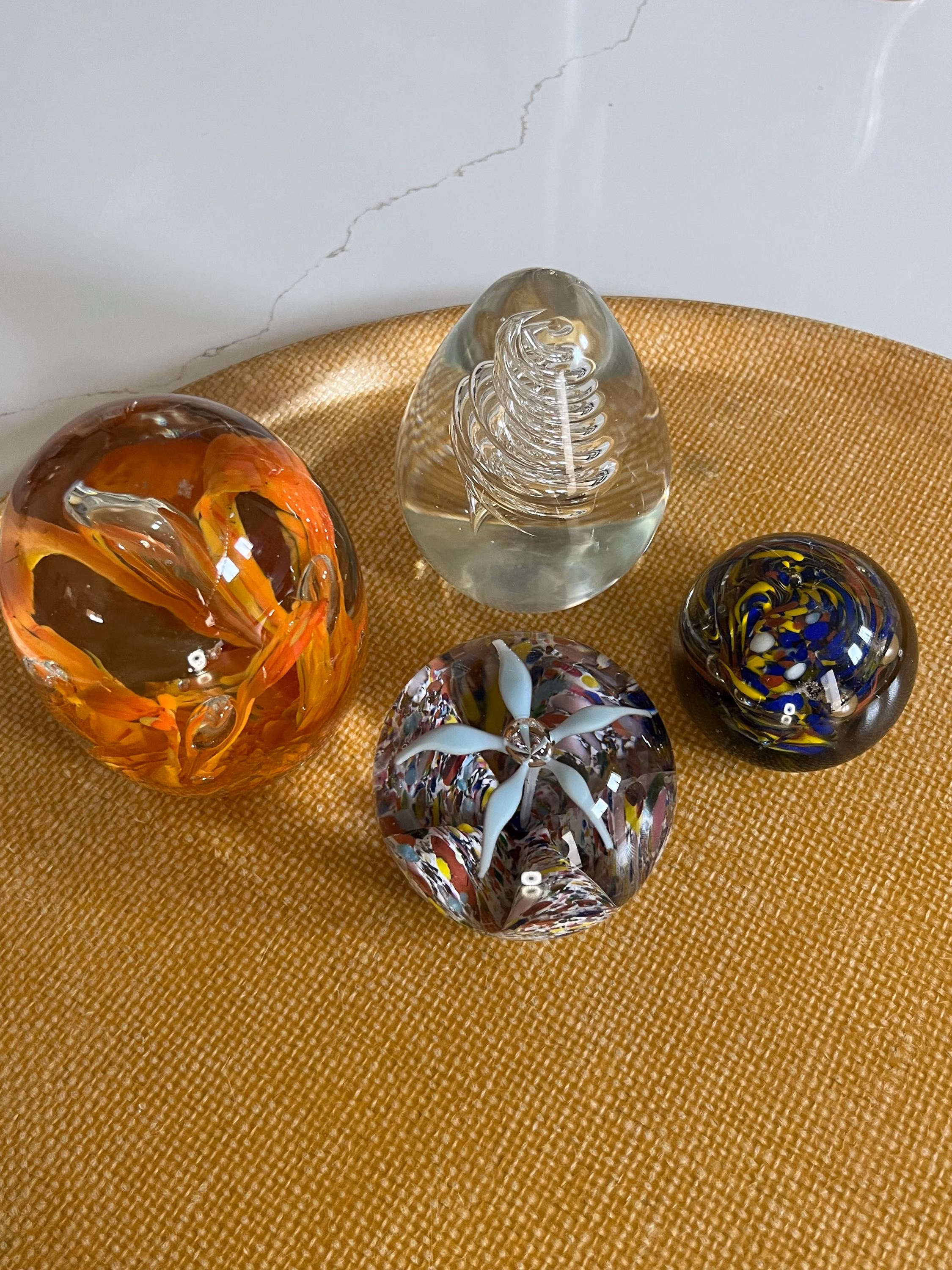 Collection of glass paperweights