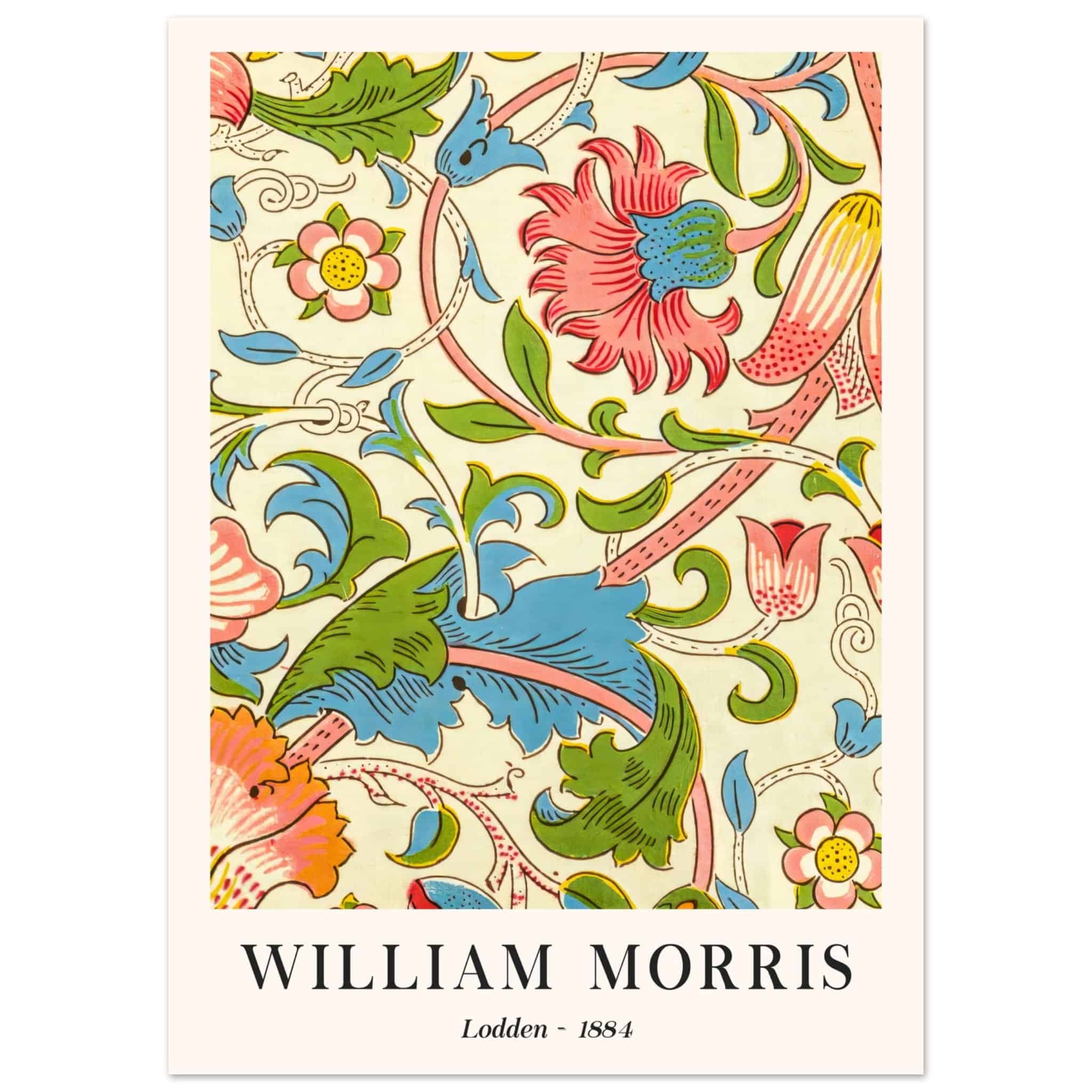 Artfulprints Poster William Morris - Lodden 1884  - 50x70 cm - Meerkleurig