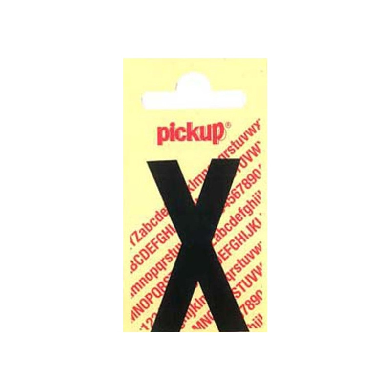 Lettre X adhésive noire 9 x 7 cm
