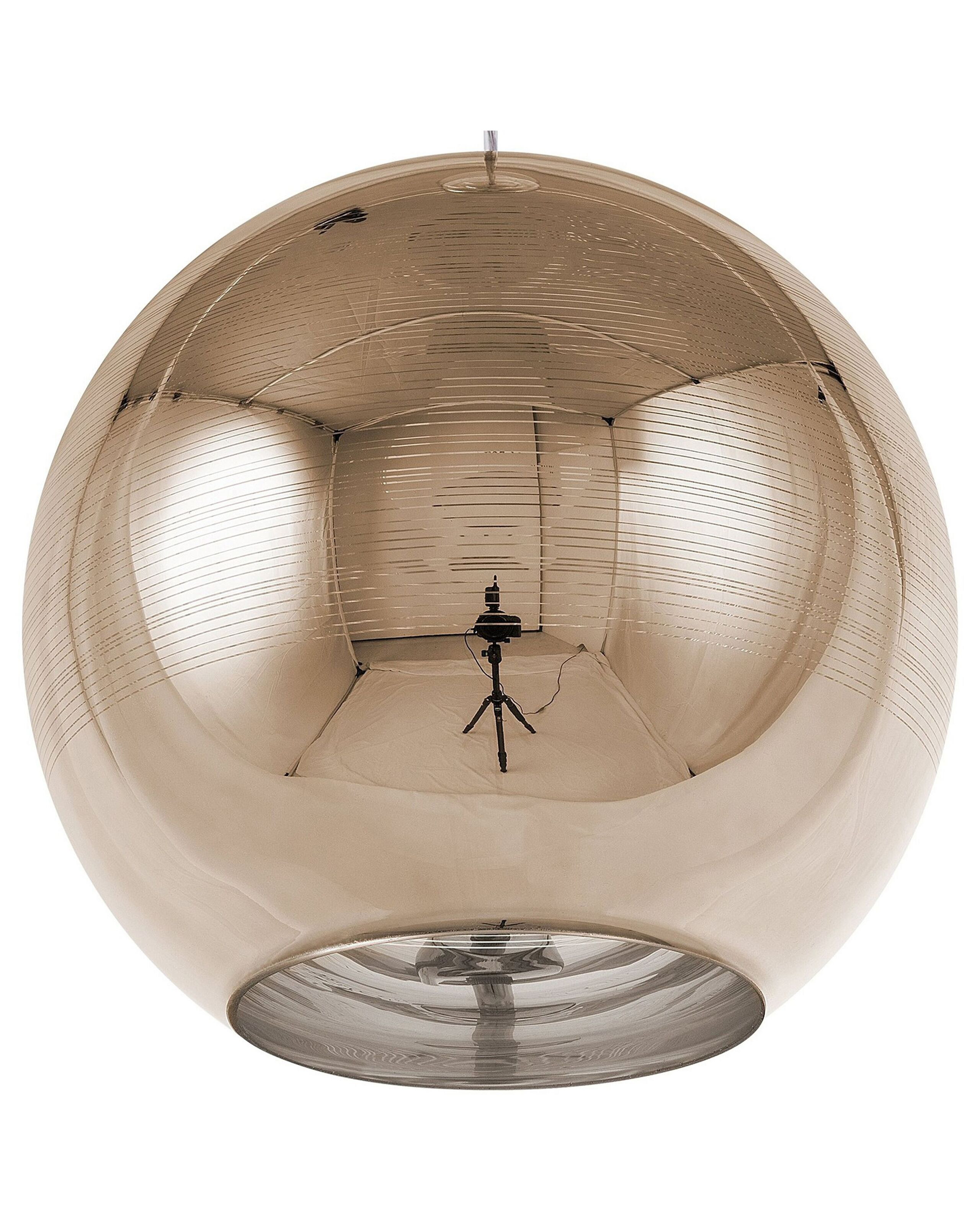 Lampa wisząca sufitowa szklana złota