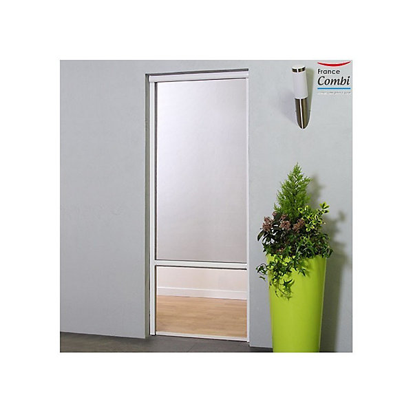 Moustiquaire enroulable verticale Alu Blanc pour porte H 230 cm x L 150 cm - Moustikit Confort
