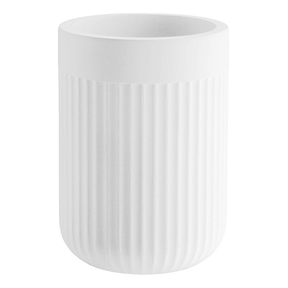 TANNBØRSTEGLASS POLYRESIN BB HVIT