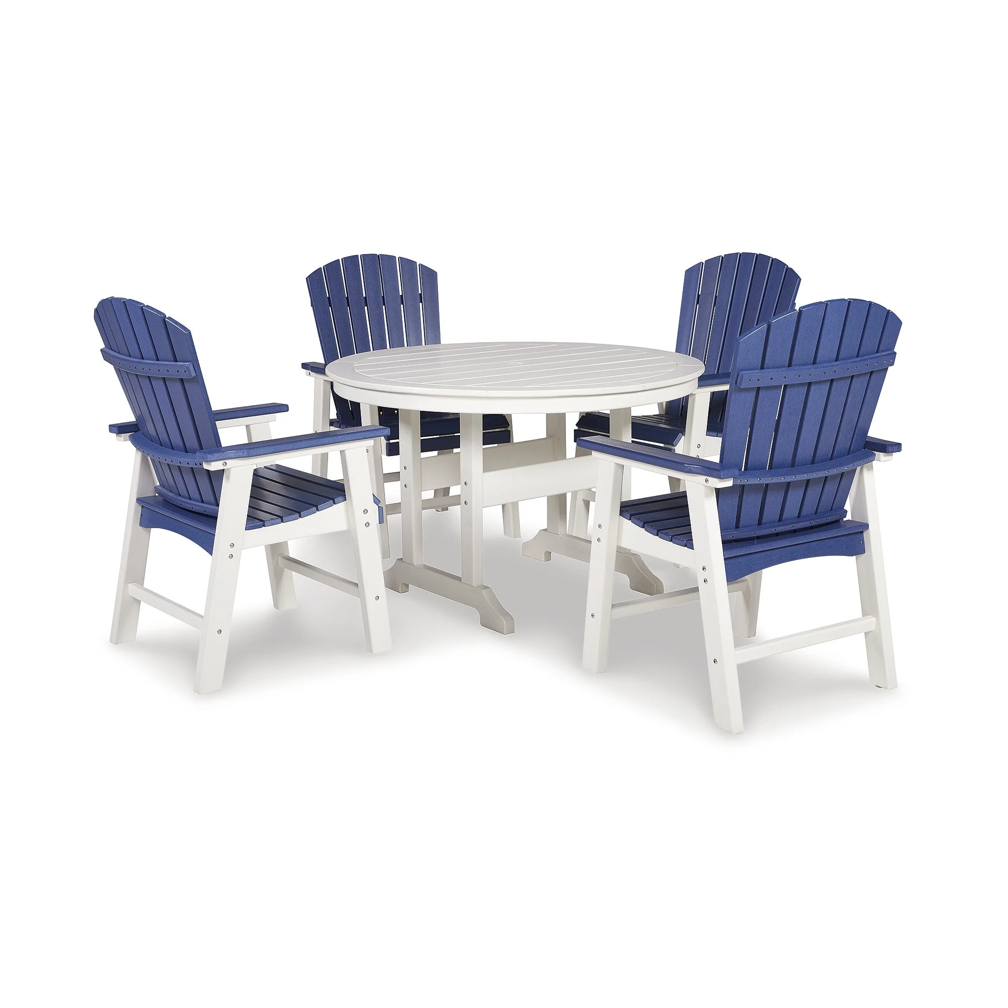 Signature Design by Ashley Crescent Luxe 5-Piece Outdoor Dining Package - 48W x 48D x 30H
