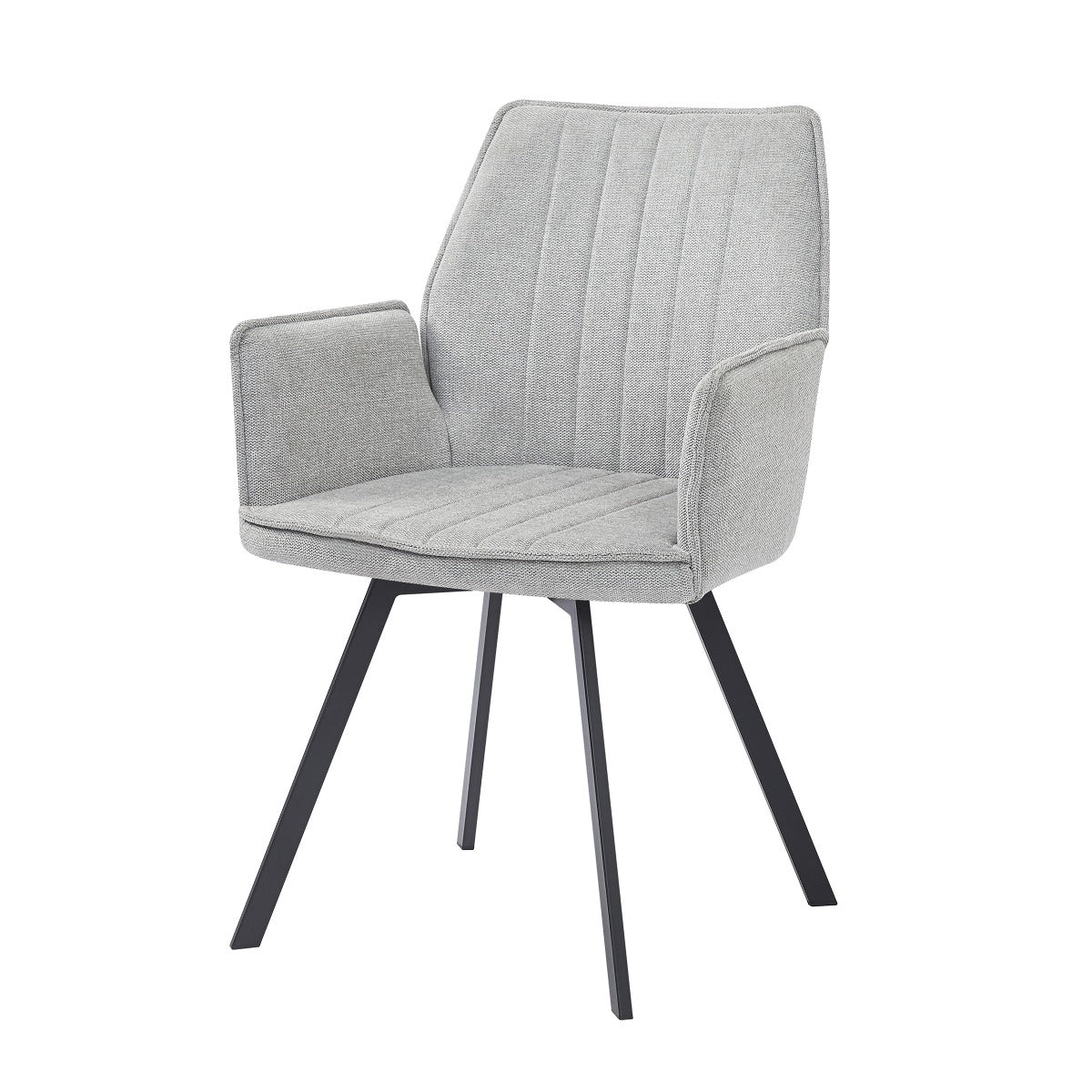 Livingfurn eetkamerstoel Louise Grey - stof - 1 stuk