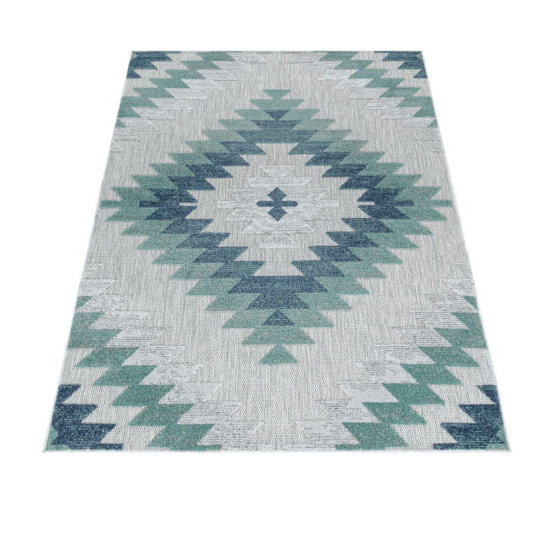 Dywan sznurkowy Bahama 3D Boho szaro-kremowy 80 cm x 250 cm