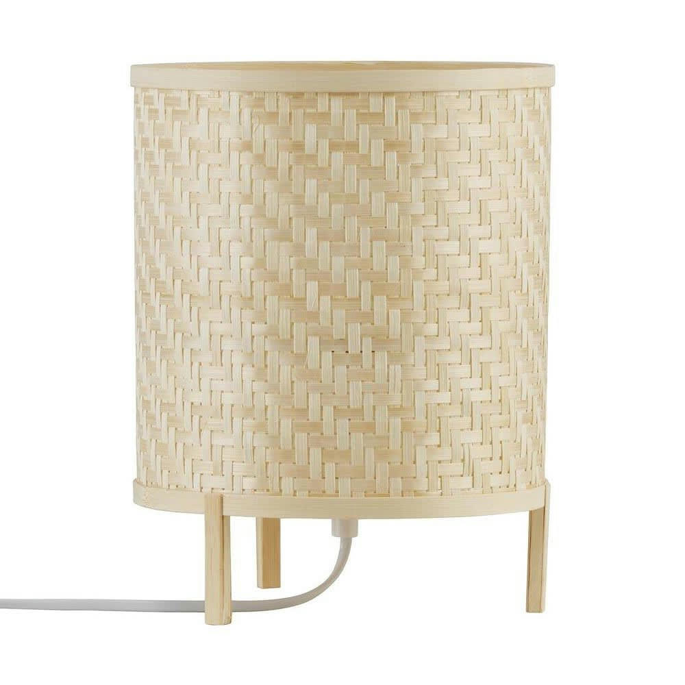 TRINIDAD - Lampe de table naturel beige en bambou fait à la main