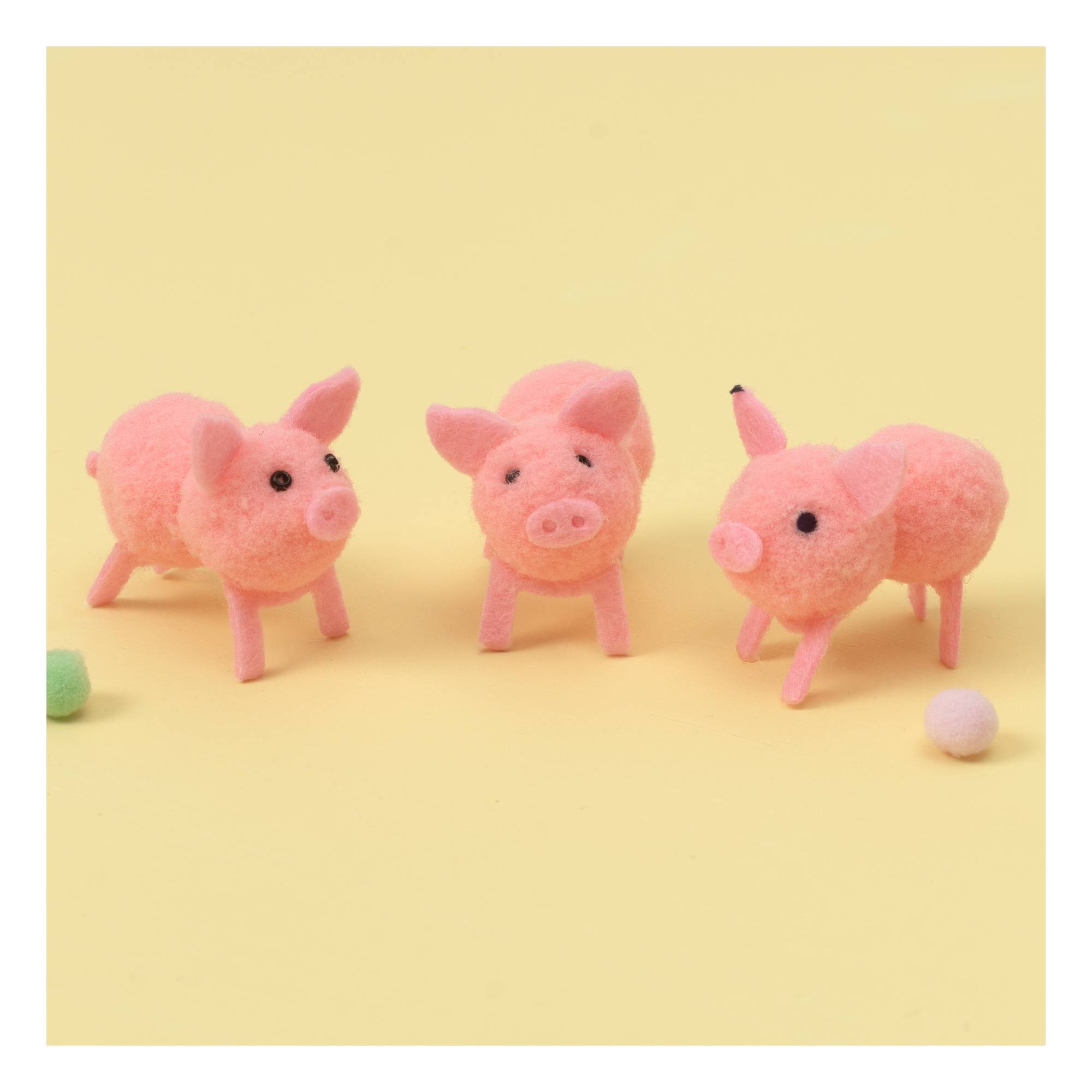 Pink Pig Decorations 3 Pack