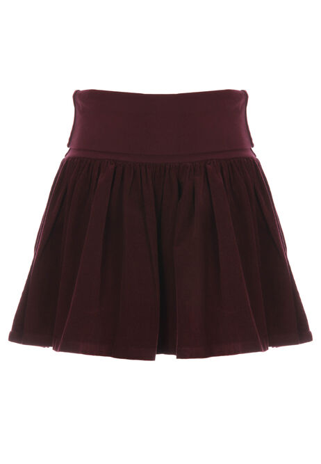 Older Girls Burgundy Cord Skirt