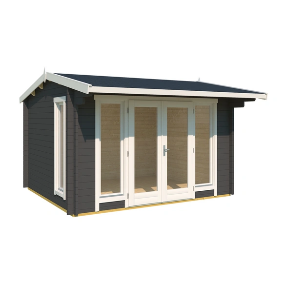 Gartenhaus »Jubilee«, BxHxT: 370 x 245,1 x 412,5 cm, (Außenmaß inkl. Dachüberstand), carbongrau