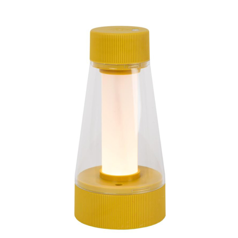 Lampe de table LED Lorali rechargeable jaune ocre 1,2 W LUCIDE