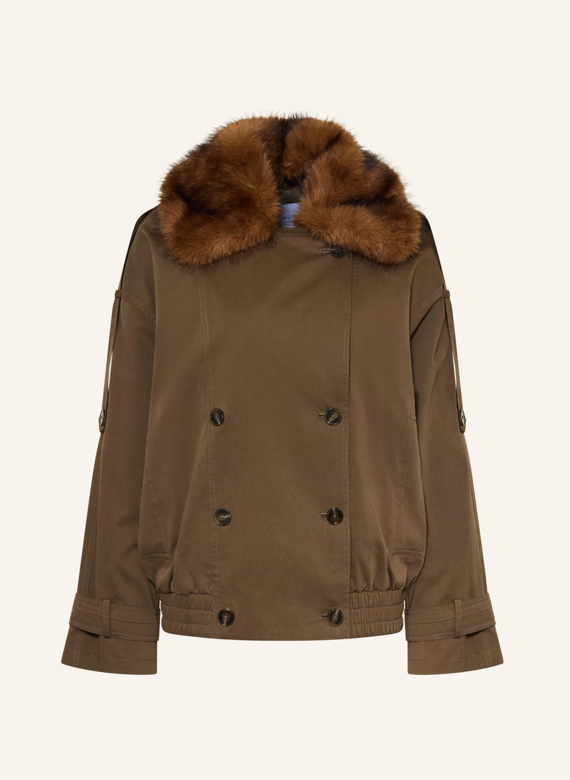 MRS & HUGS Jacke mit abnehmbarem Kunstfell-Kragen