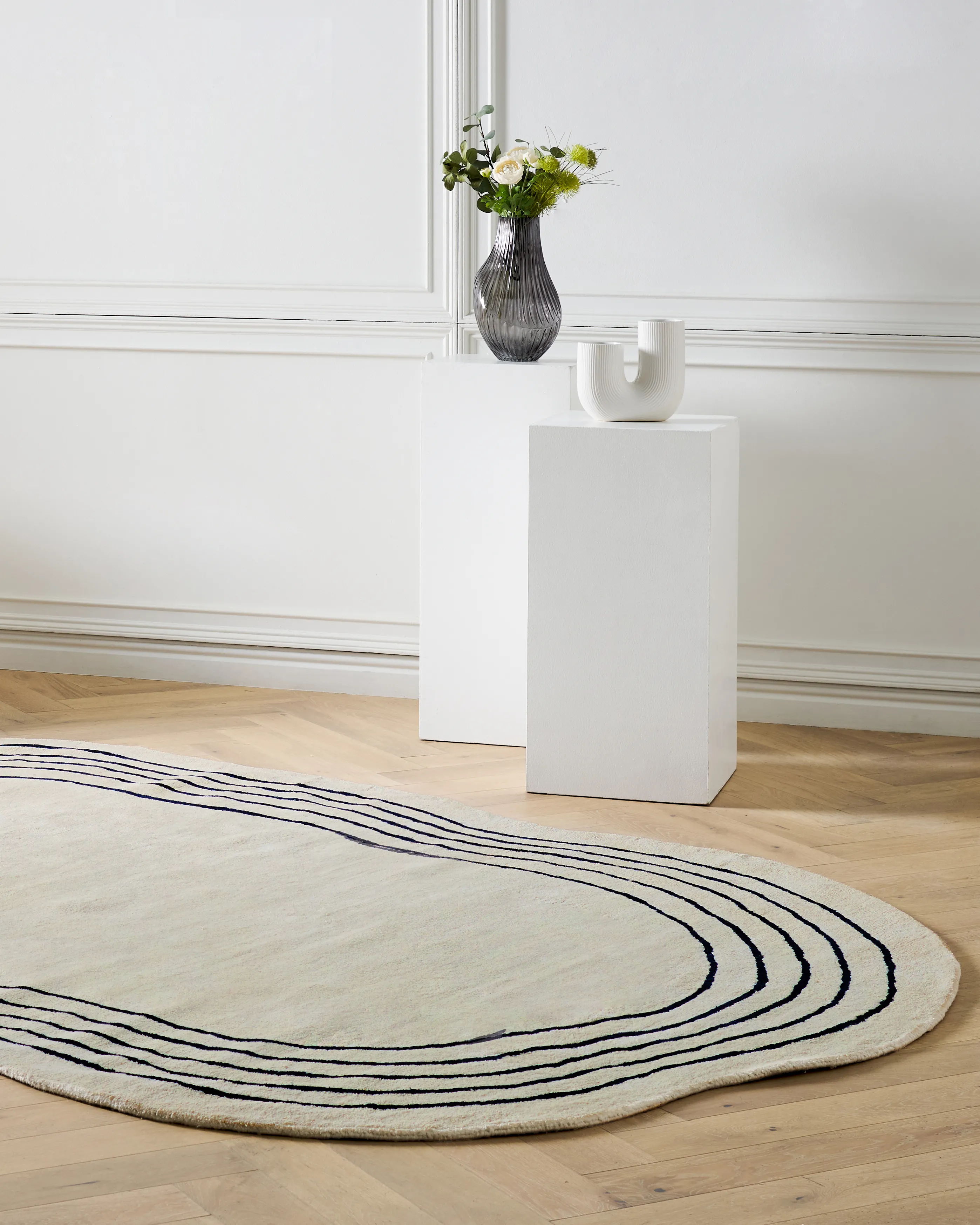Rug RAMZAN Beige 200 x 300 cm Viscose
