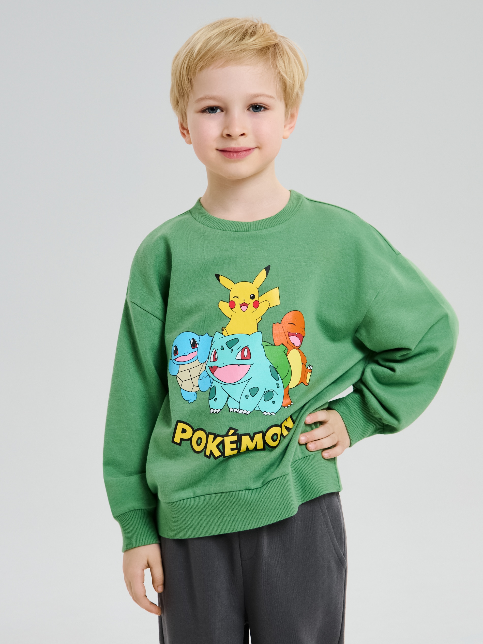 Bluza crewneck z nadrukiem Pokemon