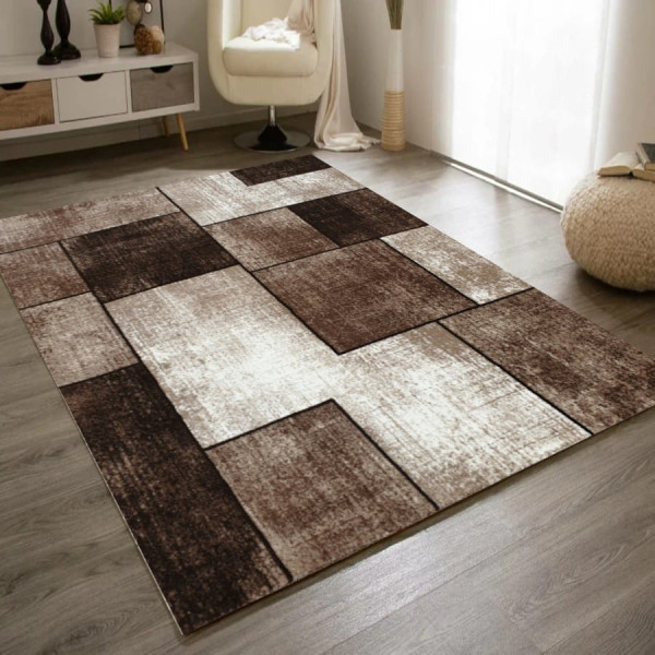 Dywan 160x220 Lisbona 294 brąz modny do salonu pokoju solidny praktyczny
