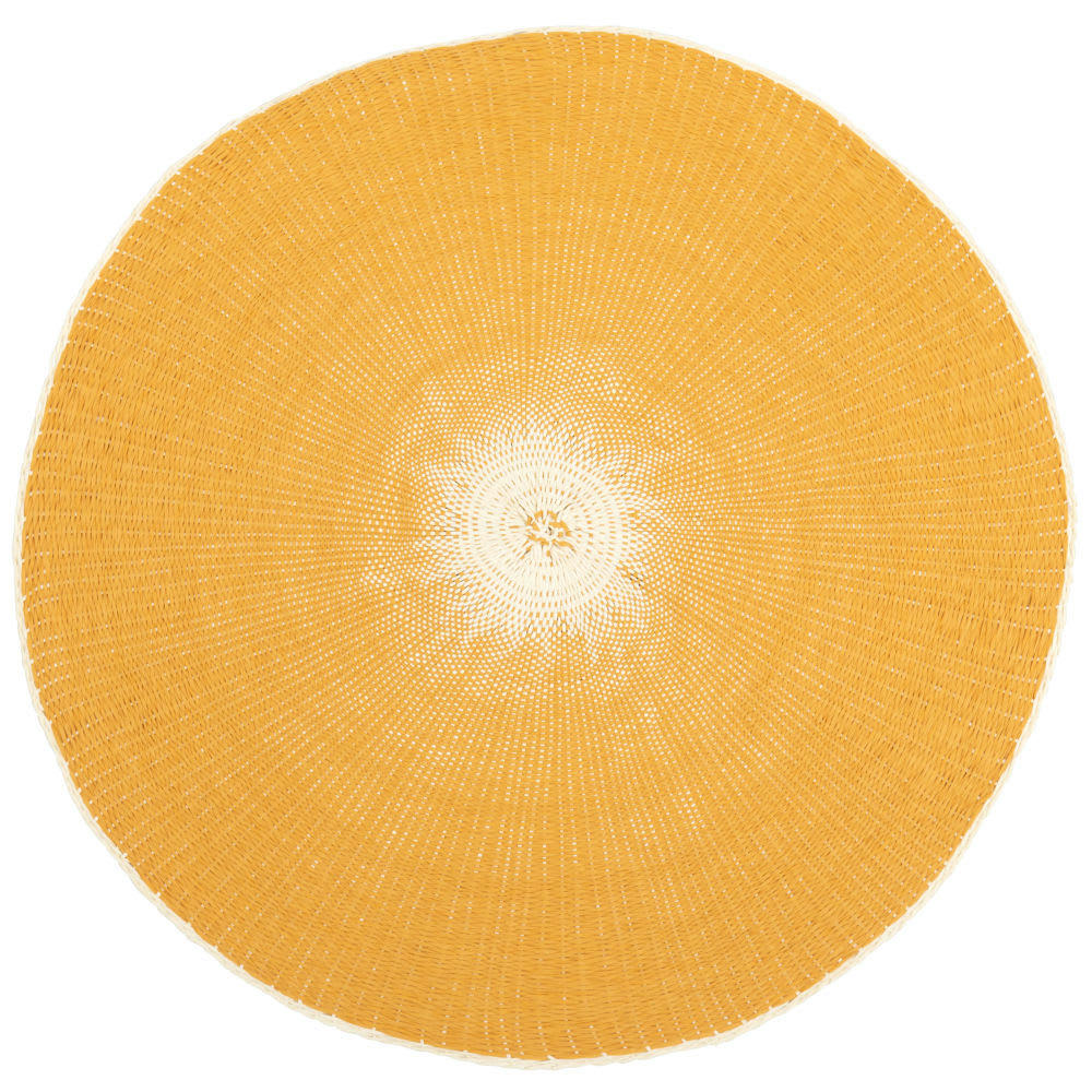 - Set de table rond en papier jaune