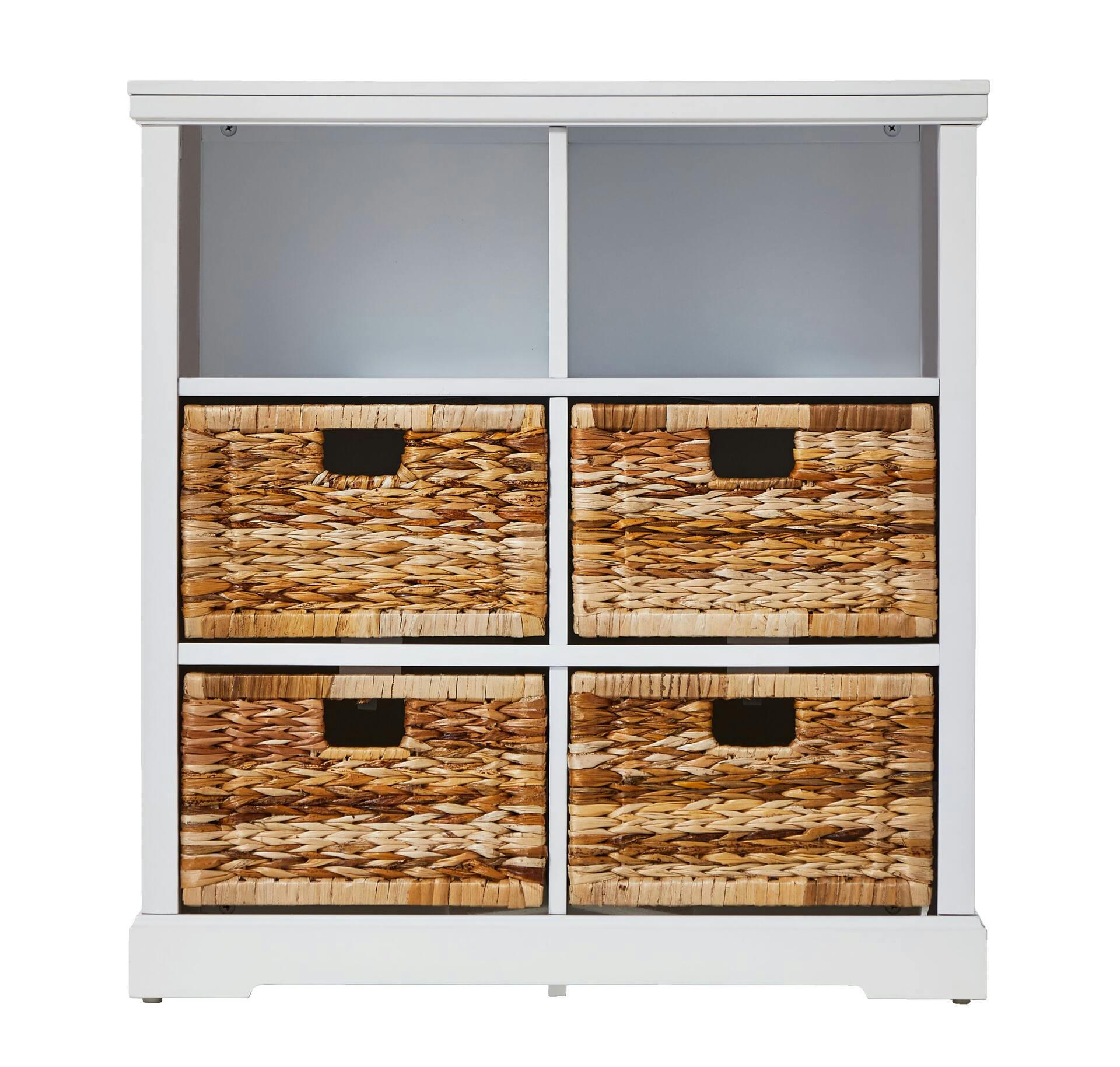 For Living 4-Drawer 2-Shelf Storage Cabinet, White