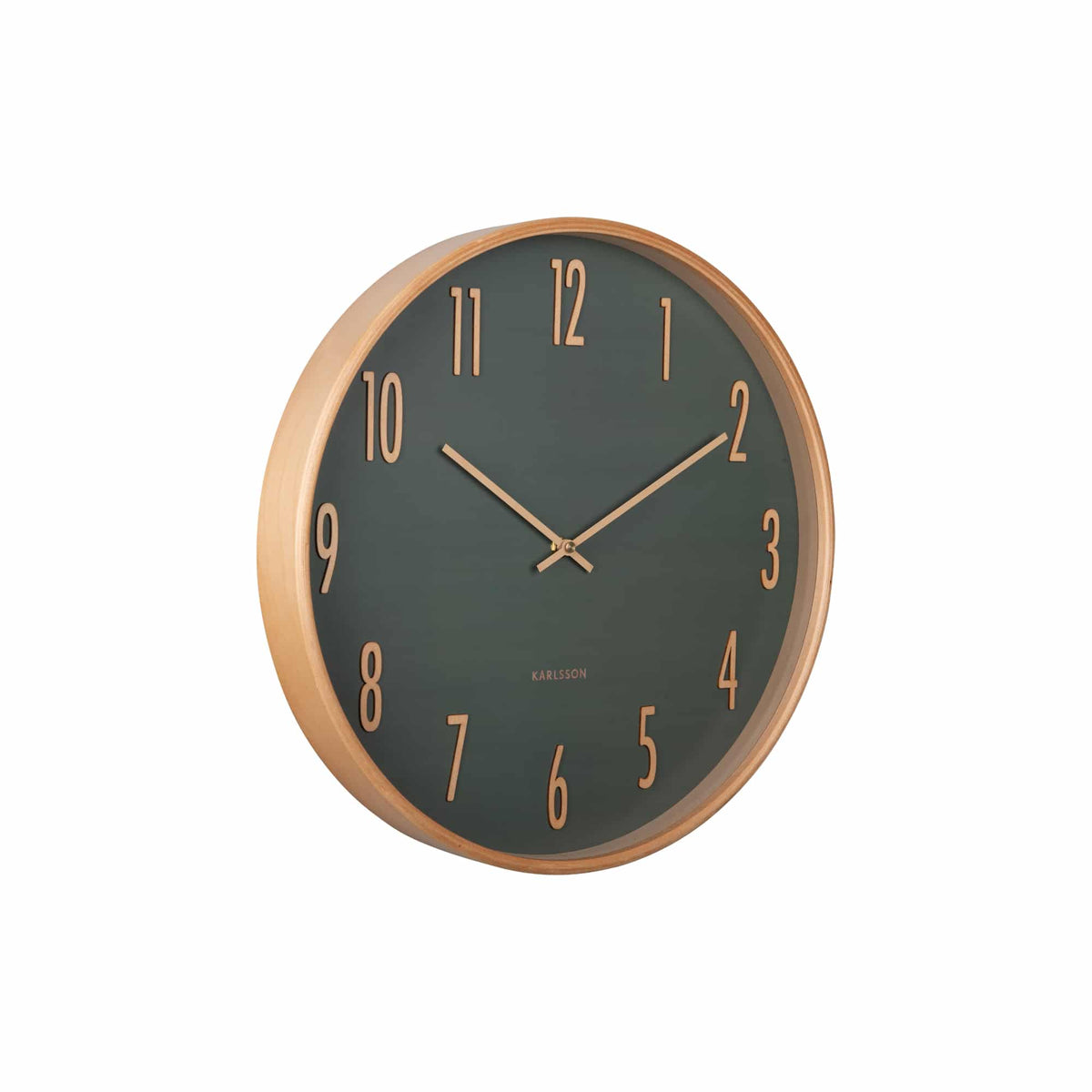 Karlsson wandklok Gracil - groen - Ø40cm
