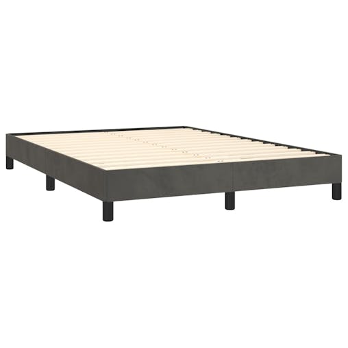 NNEVL Bed Frame Dark Grey 137x187 cm Double Velvet