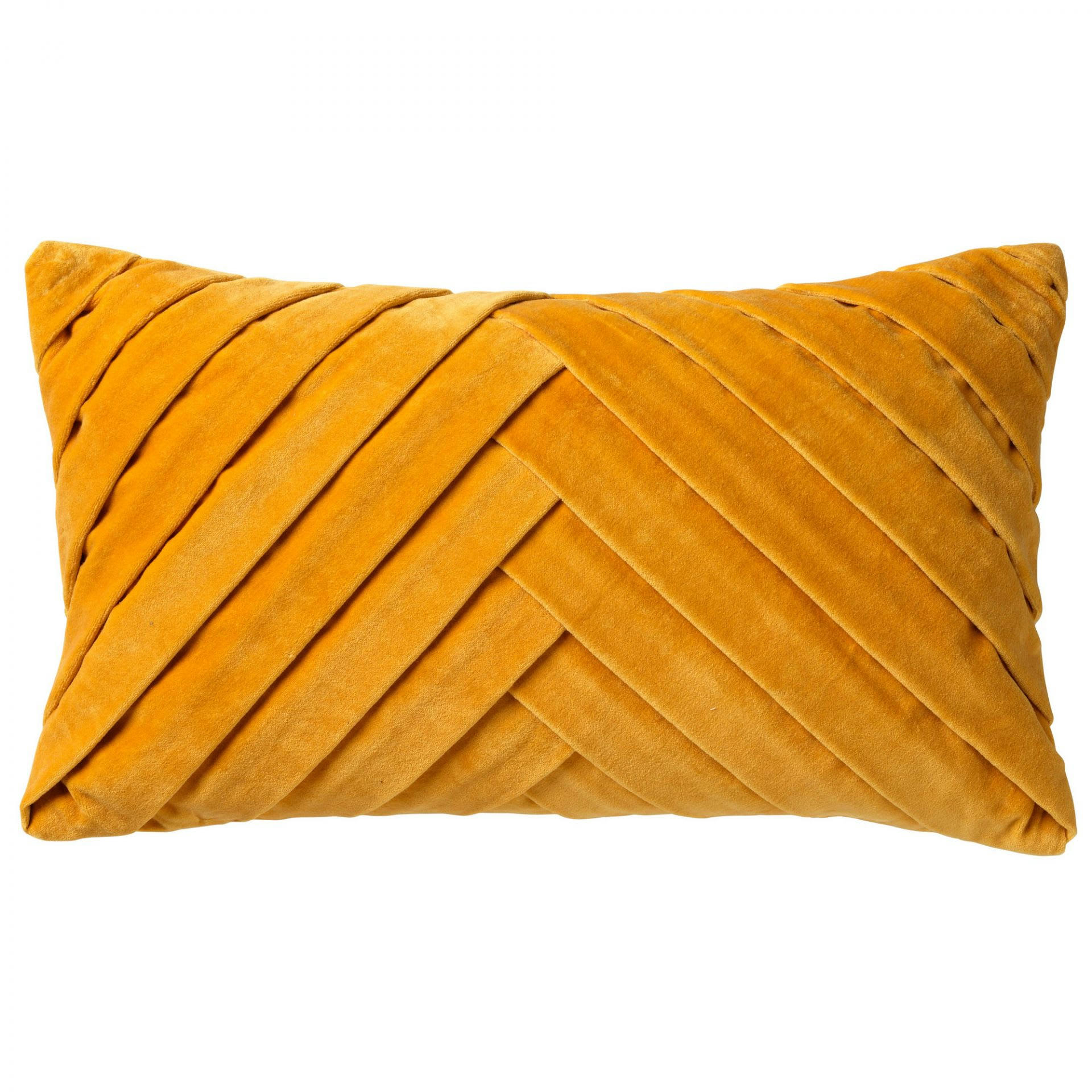 FEMM - Coussin - jaune en velours 30x50 cm uni