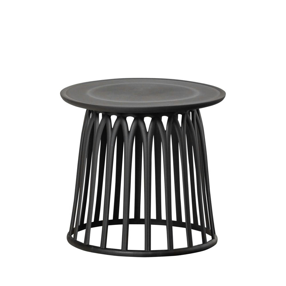 BOY - Table basse ronde en résine D50cm noir