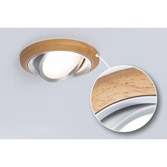 Einbauleuchte, 6 W, 470 lm, Aluminium, aluminiumfarben, Set