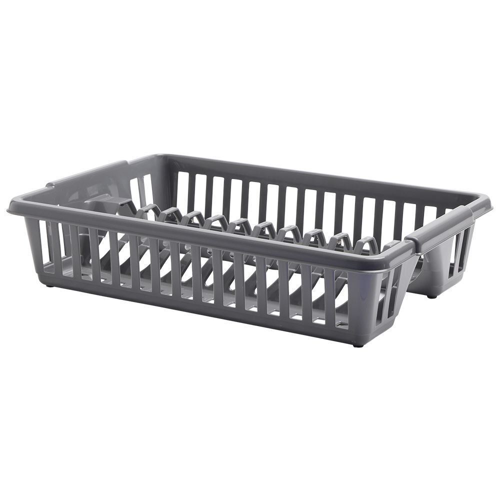 égouttoir à vaisselle plastique gris