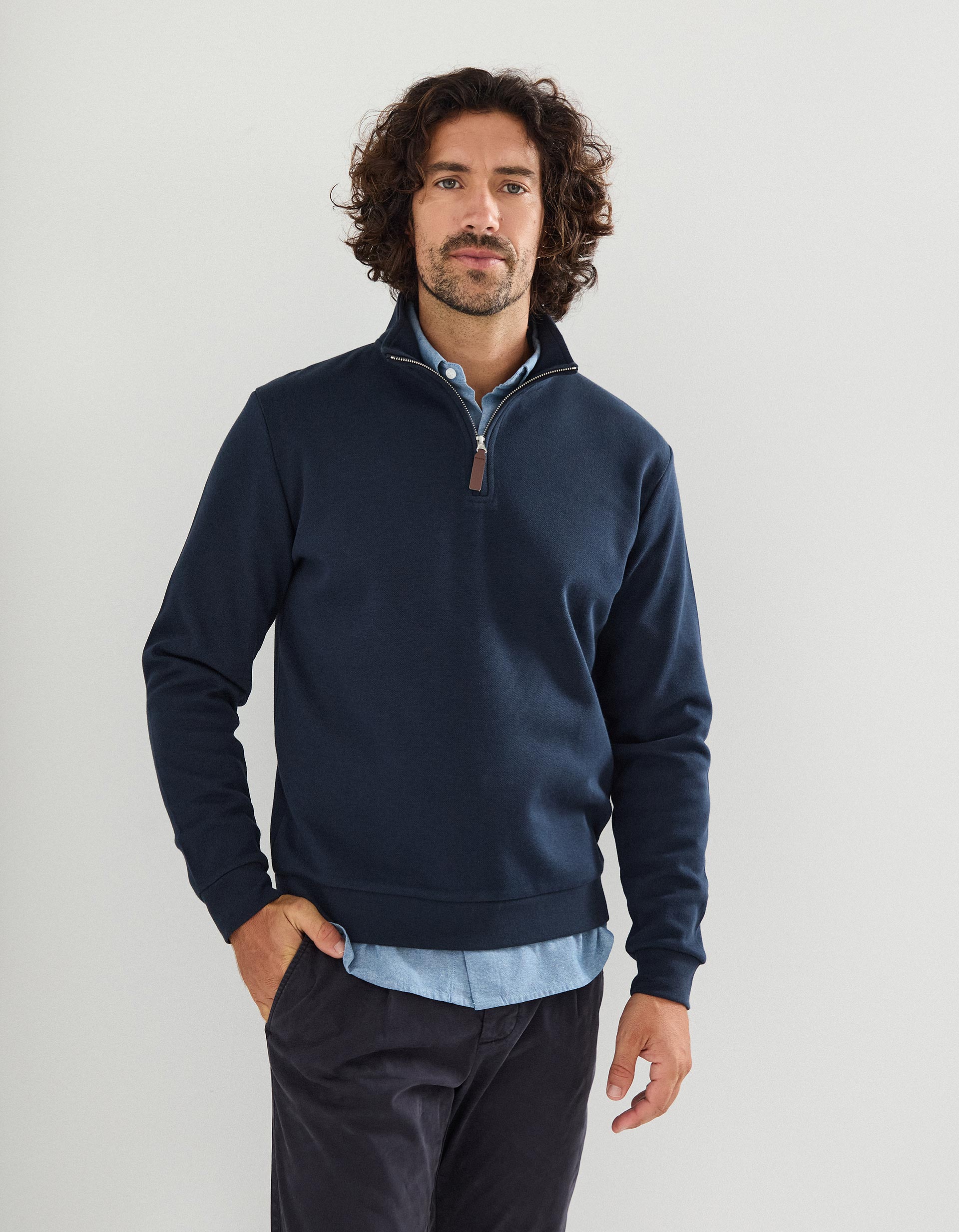 Sweatshirt de Felpa, Homem, Azul Escuro