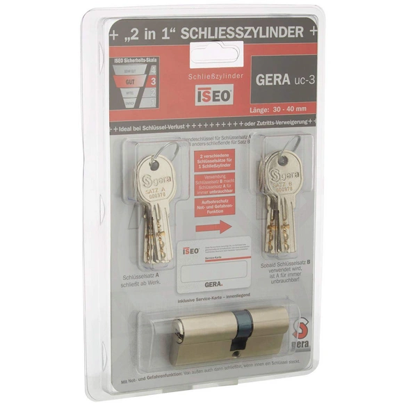 Schließzylinder »6500UC«, 30/40 mm