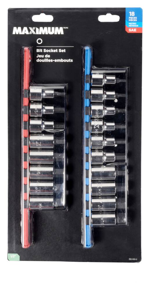 MAXIMUM 1/2-in Drive Hex Bit Socket Set, 18-pc