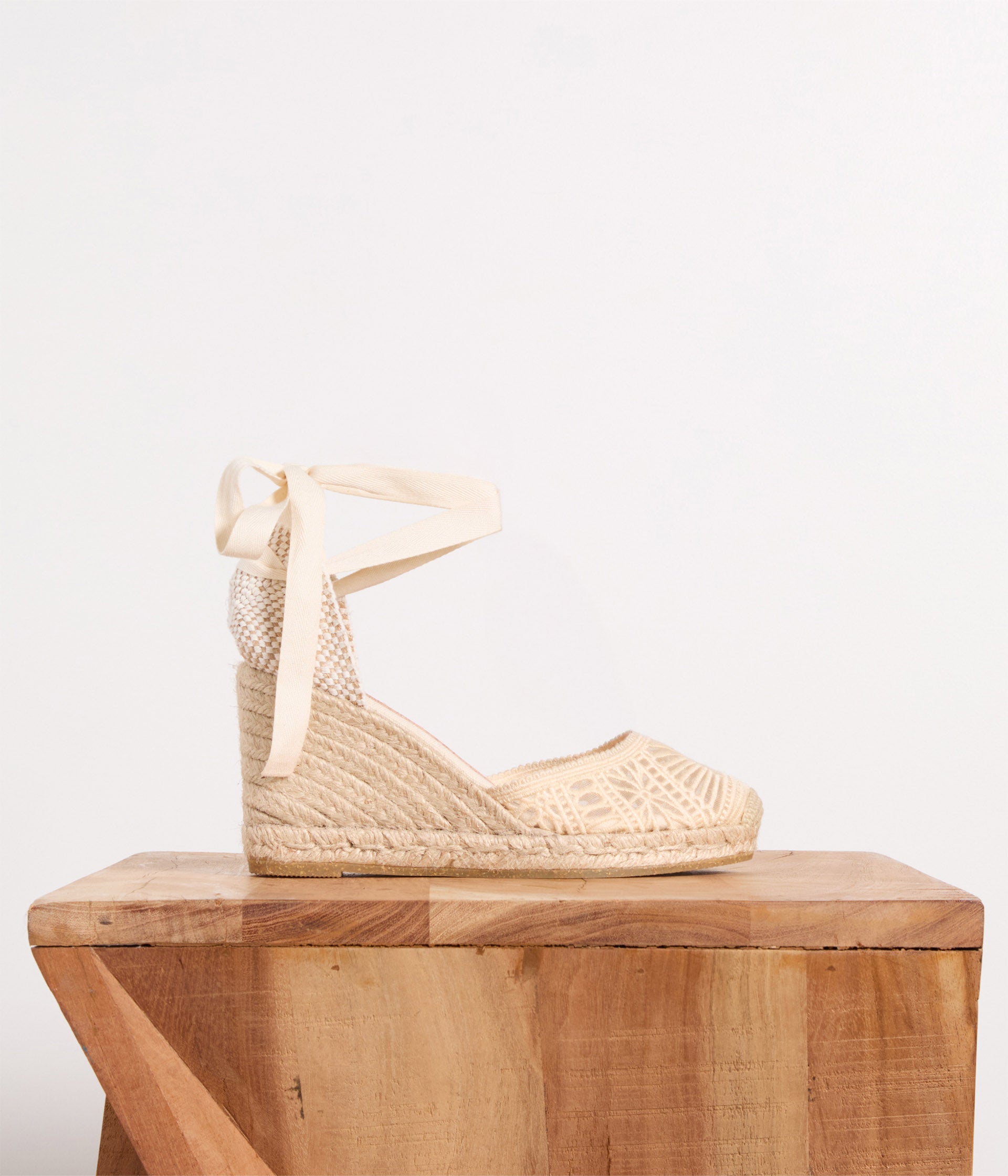 Espadrilles compensées écrues Iris