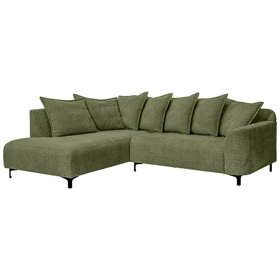 Hoekbank Elsa links - stof Anthology - groen