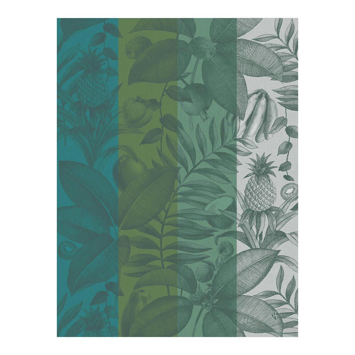 FRUITS EXOTIQUES - Torchon en coton palme 60 x 80