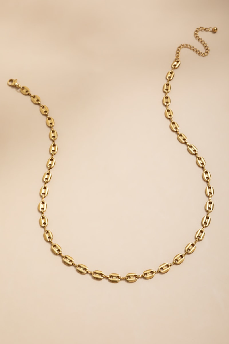 Annie Stainless Steel Pop Tab Chain Necklace
