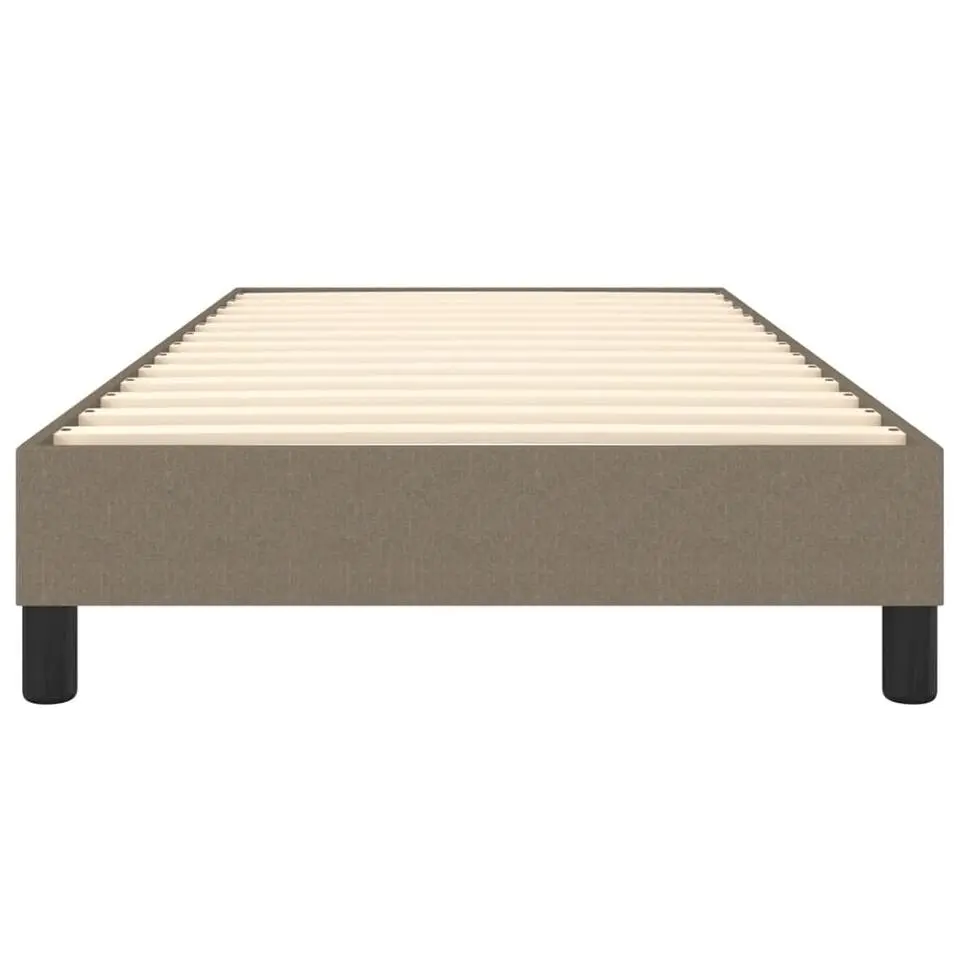 vidaXL - Bed frame met hout lattenbodem - Taupe - Stof - 90x200 cm