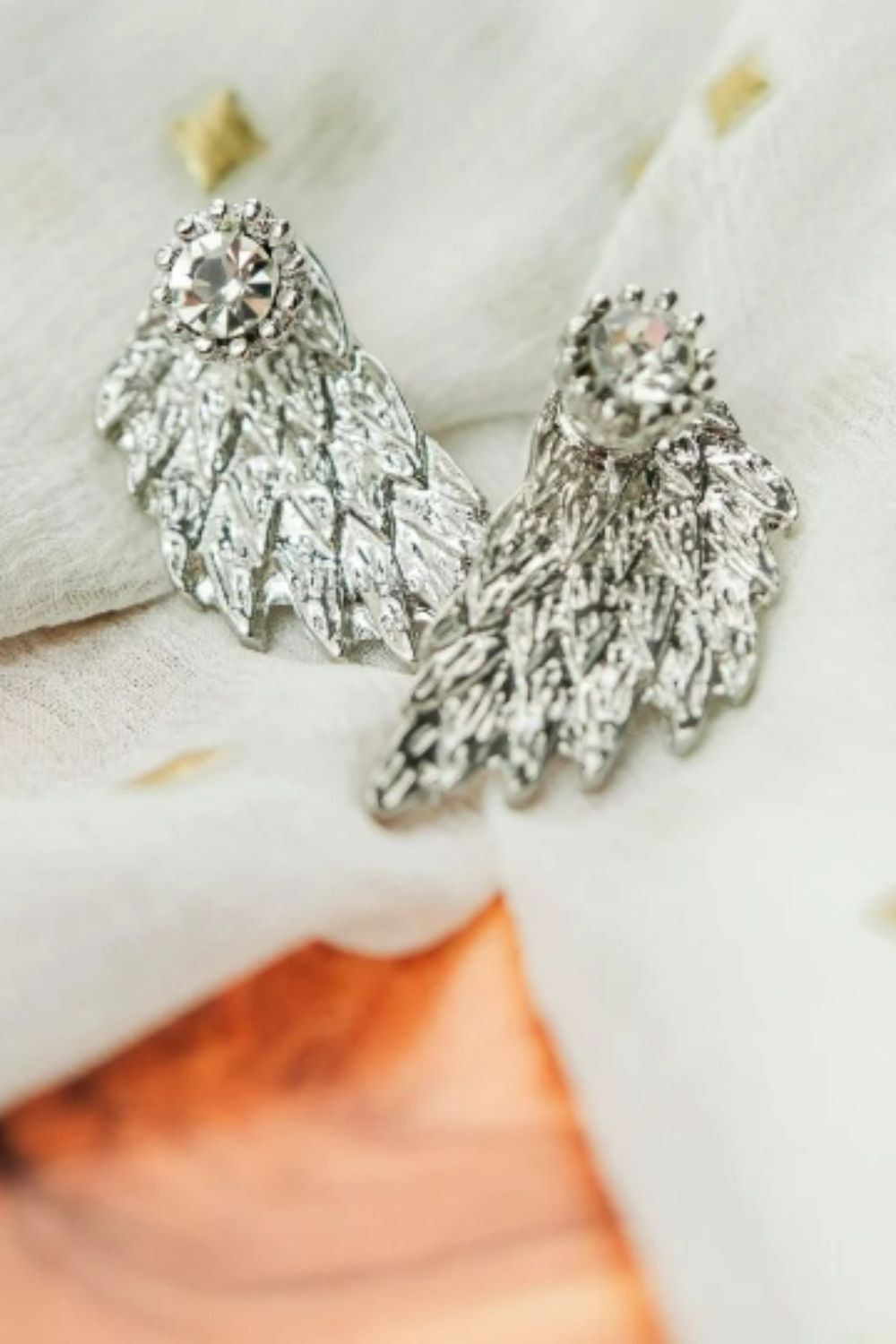 The Colourful Aura Guardian Angel Wings Bar Ear Studs Earrings