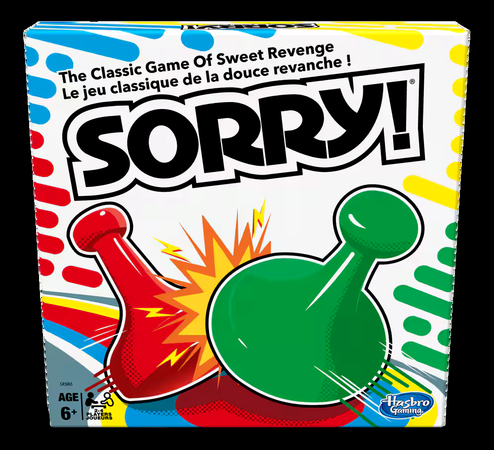 Hasbro Sorry! Board Game Set, Ages 6+