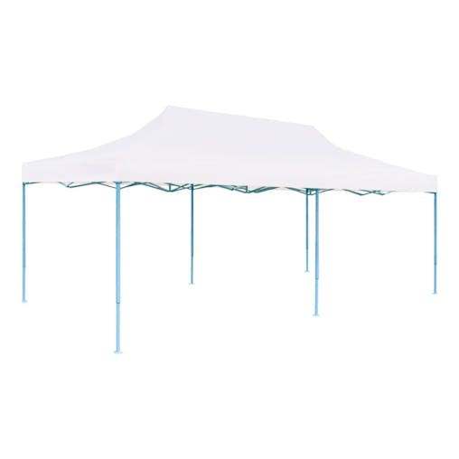 NNEVL Folding Pop-up Partytent with Sidewalls 3x6 m Steel White